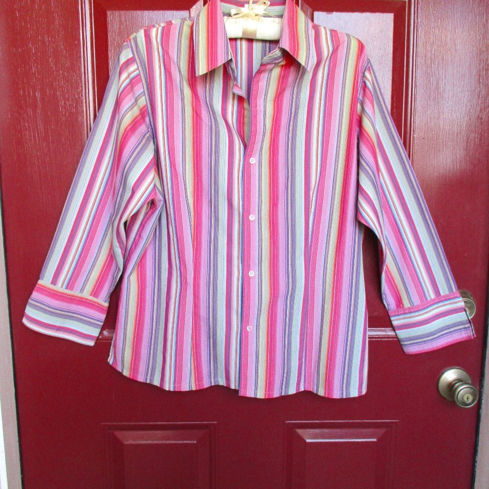 Craig Taylor Shirt XL Muticolor Vertical Stripes
